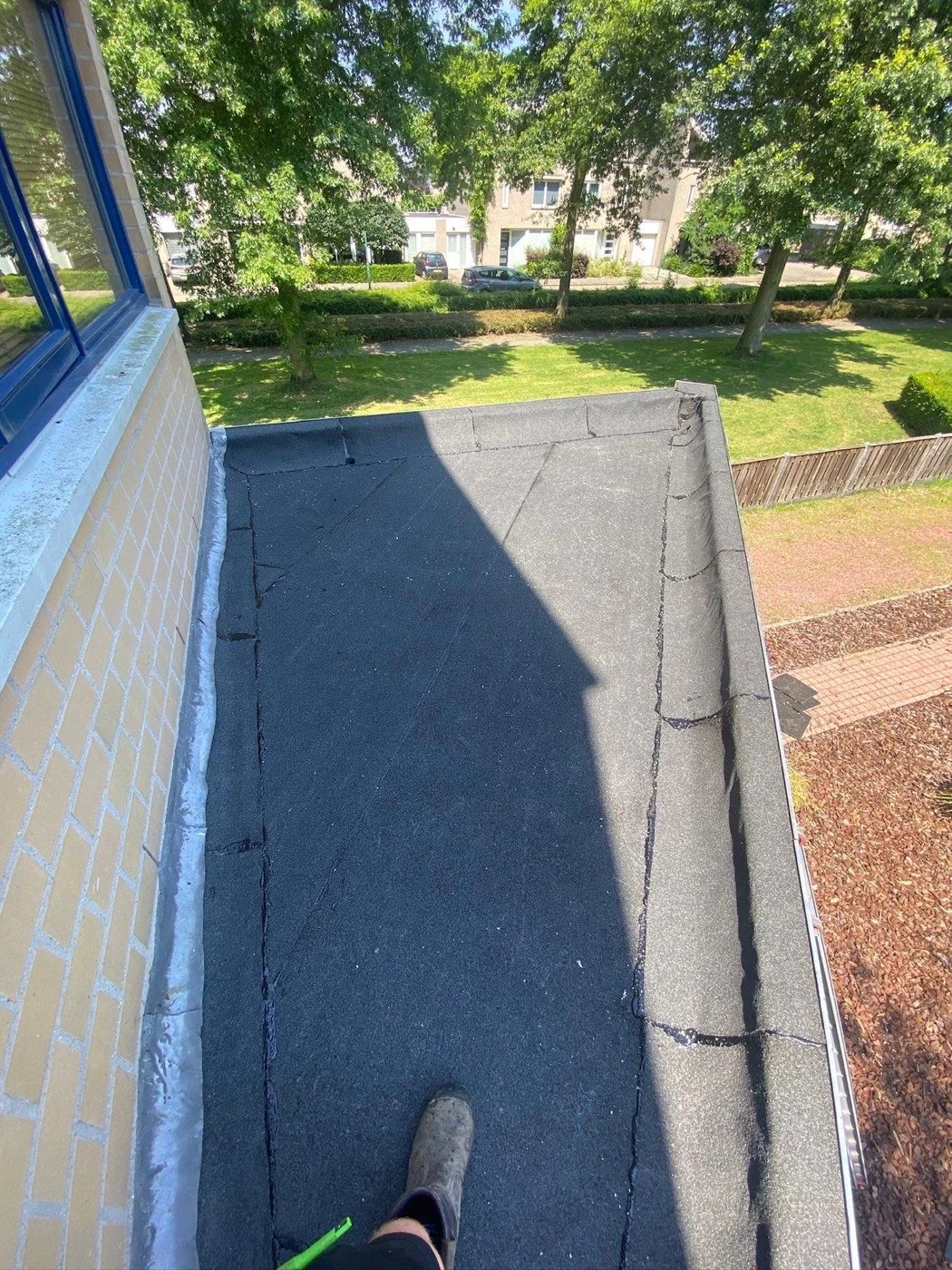 Bitumen dakbedekking op dakkapel